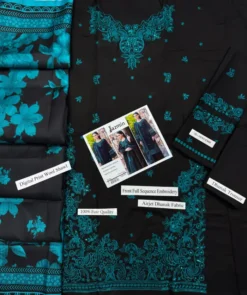Jazmin Dhanak 3 Piece Embroidered Suit with Digital Printed Wool Shawl 2026
