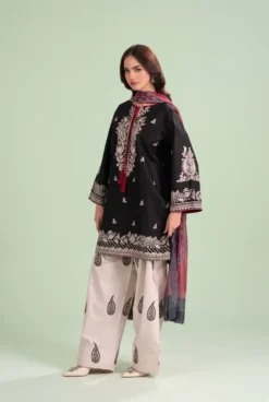 Naqsh Dhanak 3 Piece Embroidered Suit with Digital Printed Wool Shawl 2026
