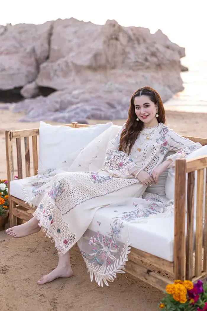Qalamkar Dhanak QM-711 | 3Pcs Chicken Kari Embroidered Winter Dhanak Collection 2026 5 Qalamkar 3 Piece Unstitched Embroidered Chikankari Dhanak Suit 2026