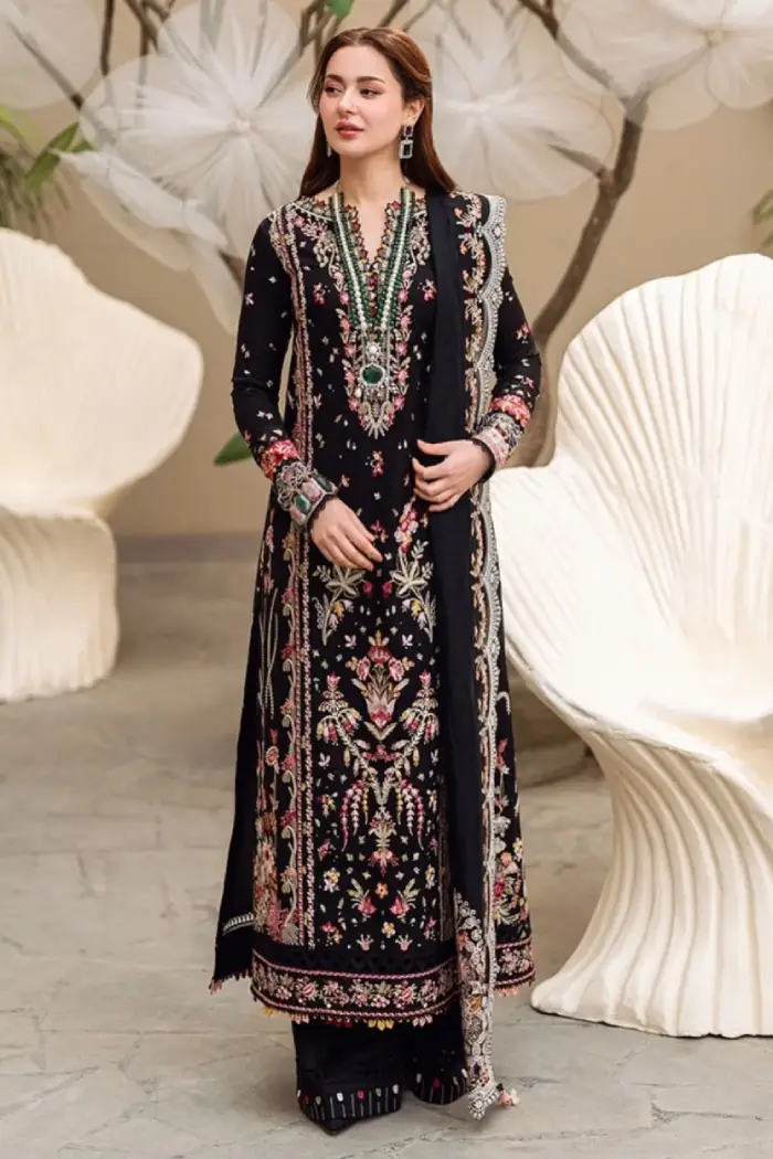 Qalamkar Dhanak QK-1001 | 3Pcs Embroidered Winter Dhanak Collection 2026 4 beautiful Qalamkar 3 Piece Unstitched Dhanak Suit. Its embroidered 2026