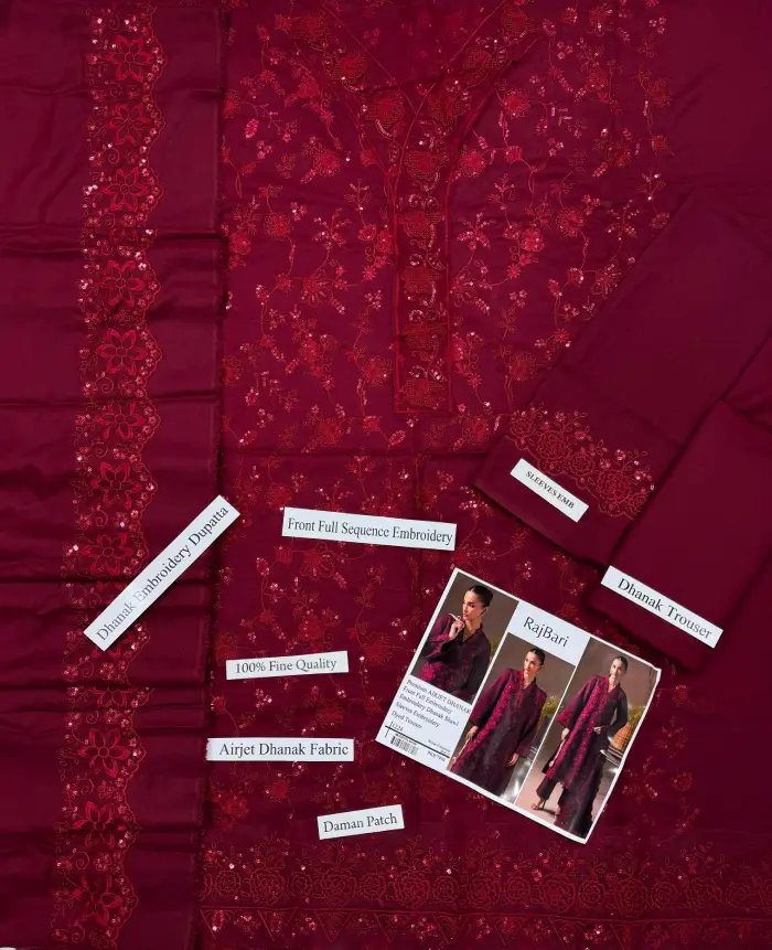 Rajbari Dhanak RJ-2602 | 3Pcs Embroidered Winter Dhanak Collection 2026 3 Rajbari Dhanak RJ-2602 | 3Pcs Embroidered Winter Dhanak Collection 2026 - Image 2