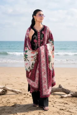 Zainab Chottani 3 Piece Unstitched Embroidered Winter Dhanak Suit with Embroidered Dhanak Shawl 2026