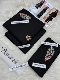 Bareeze Dhanak 2 Piece Embroidered Winter Suit with Plain Dyed Trouser 2026