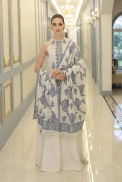 Libas e Khas Store | Pakistan Best Clothing Store | Free Home Delivery Pakistani Dresses 8 Bareeze Dhanak 3 Piece Embroidered Suit with Embroidered Dhanak Shawl – Winter Collection 2026
