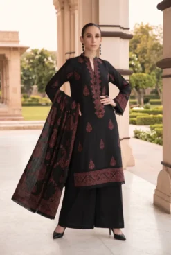 Bareeze 3 Piece Unstitched Embroidered Winter Dhanak Suit with Digital Printed Wool Shawl 2026