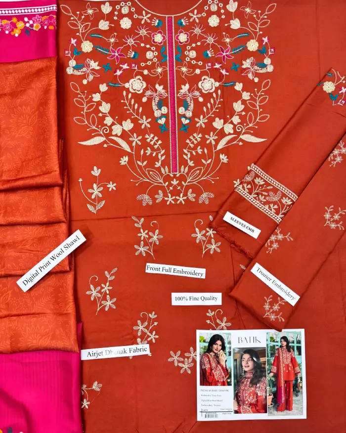 Batik Dhanak by Libas e Khas BT-2609 | Unstitched 3Pcs Embroidered Winter Collection 2026 3 batik-embroidered-unstitched-winter-dhanak-2026