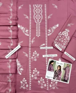Cross Stitch 3 Piece Unstitched Embroidered Winter Suit with Fully Embroidered Dhanak Shawl 2026