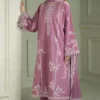 Cross Stitch 3 Piece Unstitched Embroidered Winter Suit with Fully Embroidered Dhanak Shawl 2026
