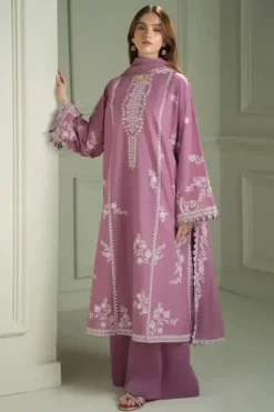 Libas e Khas Store | Pakistan Best Clothing Store | Free Home Delivery Pakistani Dresses 6 Cross Stitch 3 Piece Unstitched Embroidered Winter Suit with Fully Embroidered Dhanak Shawl 2026