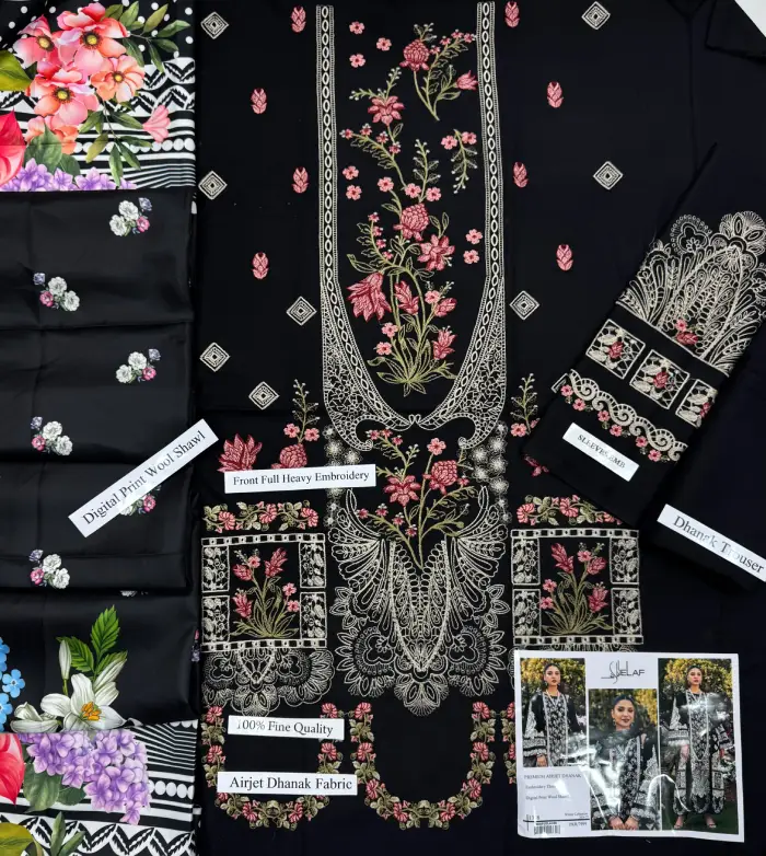 Elaf 3 Piece Dhanak EF-106 | Premium Embroidered Winter Collection 2026 3 elaf-dhanak-3-piece-suit-wool-shawl-2026