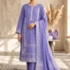 Zarqash 3 piece embroidered winter dhanak suit 2026