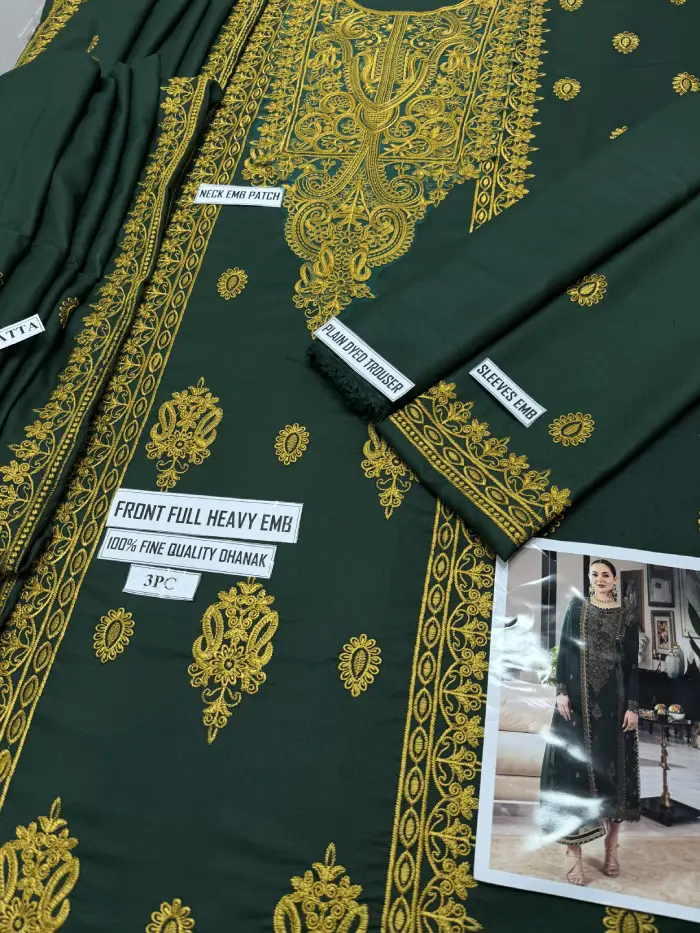 AsimJofa 3 Piece Dhanak AJ-2601 | Premium Embroidered Winter Dhanak Collection 2026 5 Asim Jofa 3 Piece Unstitched Embroidered Winter Dhanak Suit with Embroidered Dhanak Shawl 2026