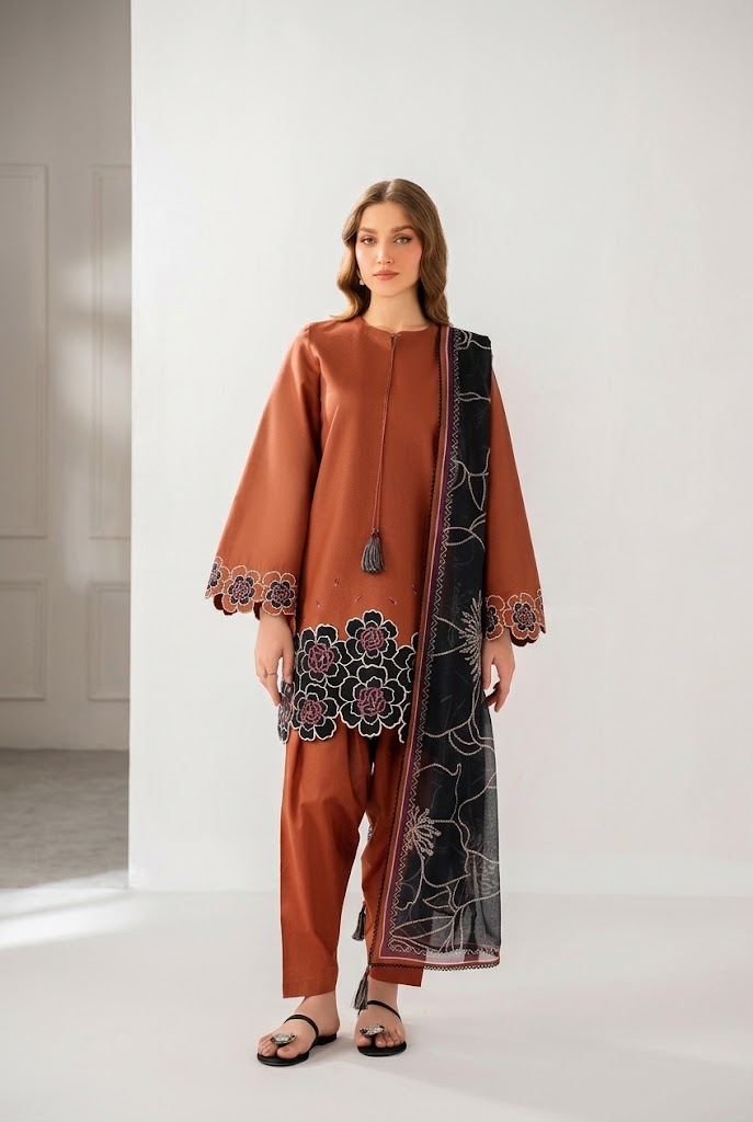 Jazmin 3 Piece Dhanak JZ-2701 | Premium Embroidered Winter Dhanak Collection 2026 2 Jazmin Dhanak 3 Piece Embroidered Suit with Digital Printed Wool Shawl 2026