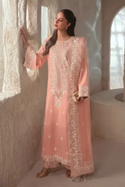Sapphire 3 Piece Unstitched Embroidered Winter Dhanak Suit with Embroidered Dhanak Shawl 2026
