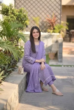 Bareeze 3 Piece Unstitched Embroidered Winter Dhanak Suit with Digital Printed Wool Shawl 2026